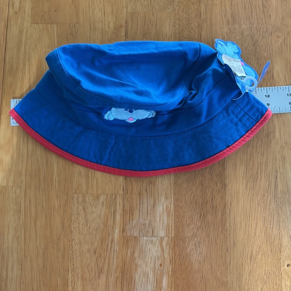 NWT Vintage Blue’s Clues Kids' Blue and Red Bucket Hat Size 3-6 See Measurements